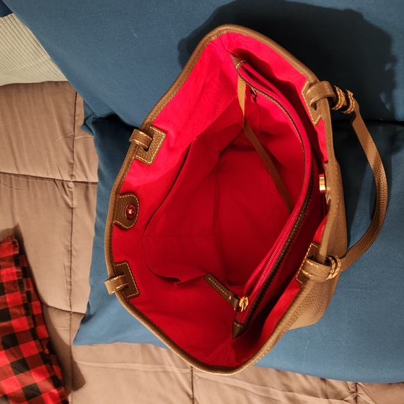 Dooney & Bourke Taupe Leather Tote - Picture 4 of 10